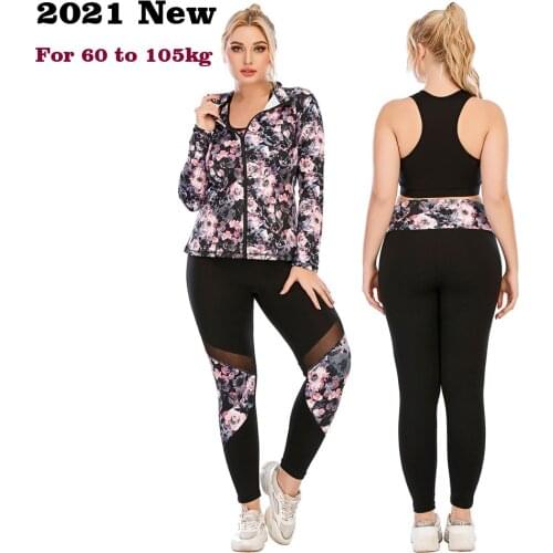 2021 Women Plus Size Yoga Suit Sportswear Sportsuits Tracksuit For Female Gym Sport Running Sets Big Large Tacking Wear New