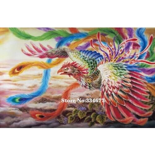 Colorful Phoenix Animals Counted Cross Stitch Kit Needlework Embroidery Crafts 14ct Unprinted DIY Arts Handmade Home Decor