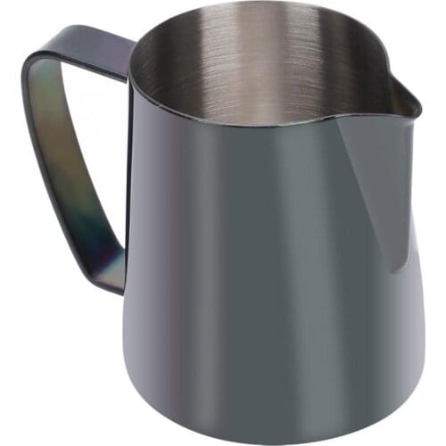 350ml Stainless Steel Milk Frothing Cup Coffee Pitcher Milk Jug Black Colorful Cup for Latte Art Kitchen Coffee Accessories