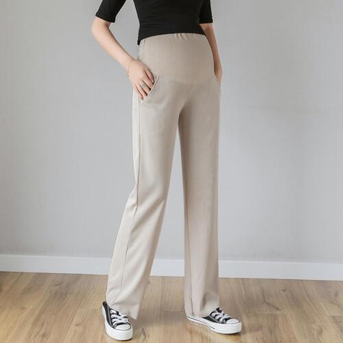 Summer Thin Wide Leg Maternity Pants Care Belly Trousers Clothes Loose for Pregnant Women Pregnancy Chiffon Pants Plus Size