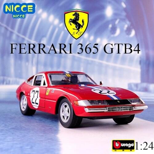 Bburago Diecast 1:24 365 GTB4 Competizione 1a serie Static Simulation Alloy Model Car Adult Collection Toys for Boys