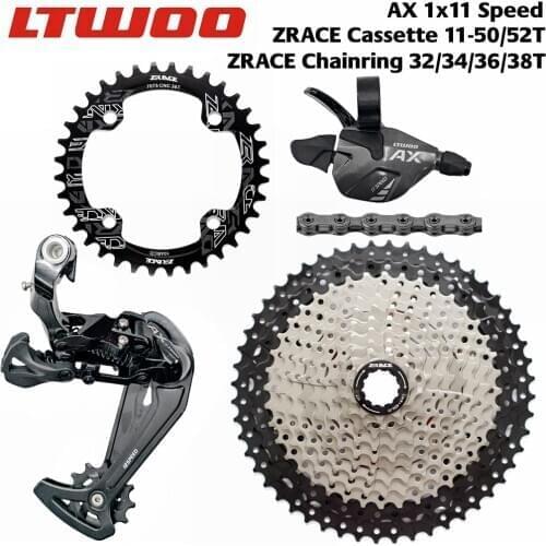 LTWOO AX11 11 Speed Trigger Shifter + Rear Derailleur 11s + ZRACE Cassette 52T / Chainrings + SUMC S11 Chain, PCR BEYOND M7000