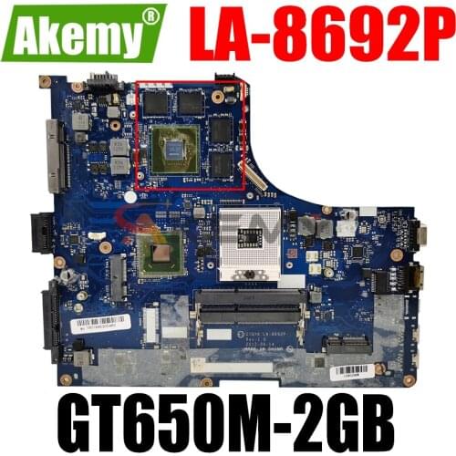 AKEMY QIQY6 LA-8692P Laptop motherboard for Lenovo IdeaPad Y500 (Support I7) original mainboard GT650M-2GB