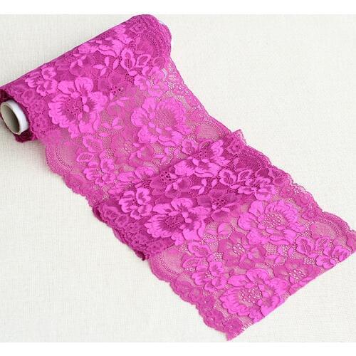 MLAEY 2Yards Pink+ Exquisite Elastic stretch Lace Trim High Quality Lace Fabric DIY Craft&Sewing Dress Clothing Accessories