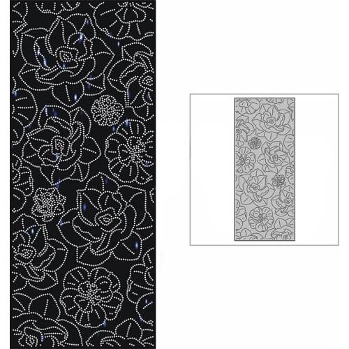 New Slim Flowers Blessing Background Panel 2021 Metal Cutting Dies for DIY Scrapbooking and Card Making Embossing Craft No Stamp