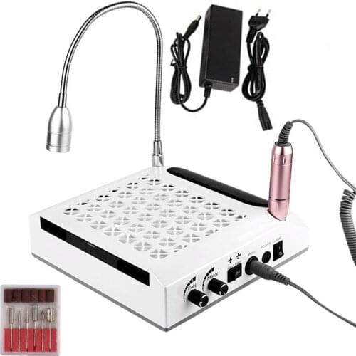 New 4 in 1 Nail Dust Collector for Nails Electric Nail Drill Machine 80W Nail Dust Suction Machine Nail Dust Collection Efile