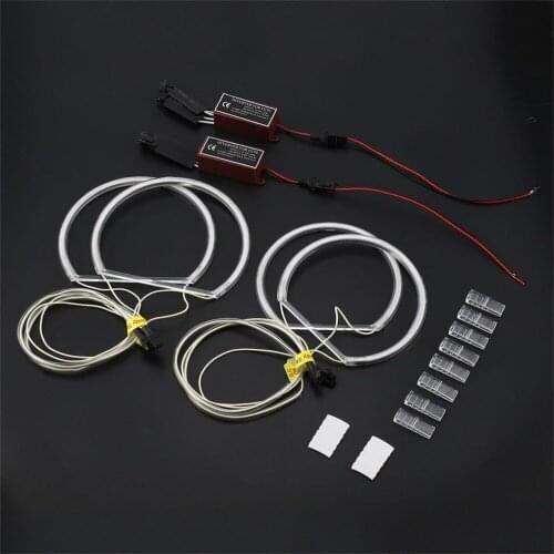 Professional Non-HID Halogen Headlight White/Yellow LED CCFL Angel Eyes Halo Rings Kit for BMW E46 3 Series 1999-2004 Hot New
