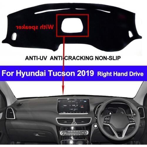 Car Dashboard Cover For Hyundai Tucson 2019 With Speaker Dustproof Dashmat Pad RHD Dashboard Cover Carpet Dash Mat Sun Shade