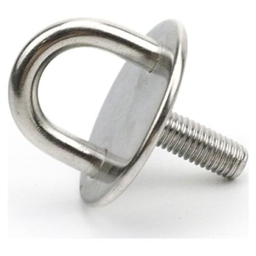 R3MD Staple Ring Hook Heavy Duty Pad Eye Plate U-Shaped Heavy Duty Ceiling Mount Hanger for Marine Boat Accessories