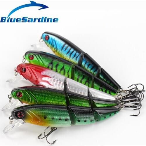 15G 12CM 5PCS Minnow Fishing Lures Hard Bait Plastic Isca Artificial 3 Section Hard Lures Fishing Tackle