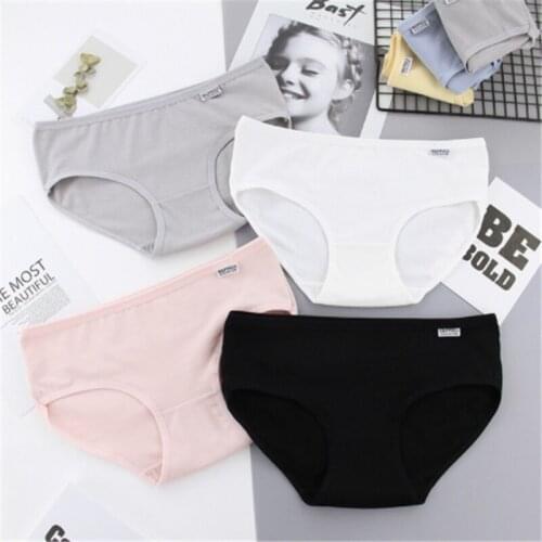 New 4Pcs/Lot Girl Panties Underwear Lace Briefs Cotton Lingerie Soft Comfortable Bowknot Cartoon Panty Wholesale S001-4
