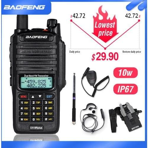 10W Waterproof Baofeng UV-9R Plus Walkie Talkie 9rhp Powerful Portable CB Ham Radio 10KM Dual Band hf transceiver UV9R Transmit