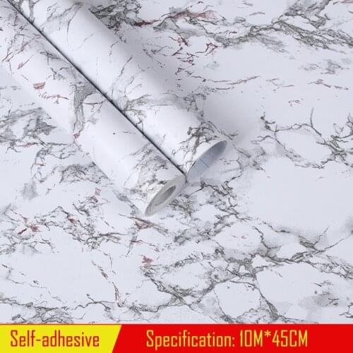 Waterproof Oil-proof Marble Wallpaper Contact Paper Wall Stickers PVC Self Adhesive Bathroom Kitchen Countertop Home Improvement