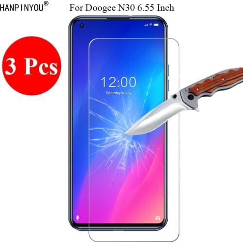 3 Pcs/Lot 9H 2.5D Tempered Glass Screen Protector For Doogee N30 6.55" Protective Film
