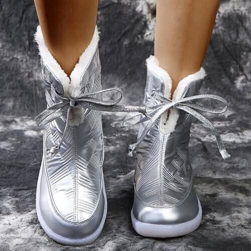 Women ankle boots flats shoes woman luxury PU leather flatform winter snow warm shoe chaussures femme zapatos mujer sapato 35-43