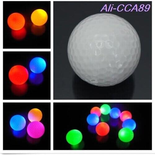 1Pc New Light-up Flashing Night Light Glowing Fluorescence Golf Balls Golfing Wholesale