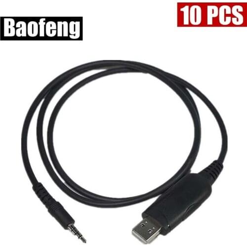 10PCS BAOFENG USB Programming Cable data cable for BAOFENG UV-3R Two Way Radio With CD