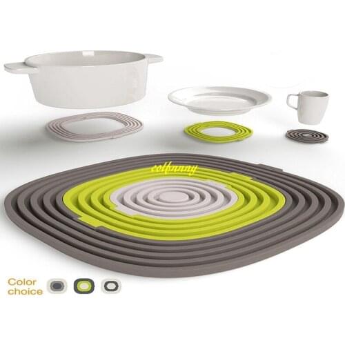 20sets/lot 3Pcs/Set Silicone Cool Tool Surface Protectors Mat Insulated Pot Holder Cup mat Pad Placemats Kitchen Gadgets