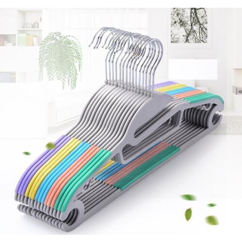 20 pcs/lot Plastic Anti-skid Clothes Hangers Dry Wet Clothing Hanging for Adult Coat Hanging With No Mark