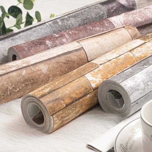 Retro 3D Brick Non-woven Wallpaper Living Room Bedroom Background Wall Paper Brick Wallpapers Roll for Home Wall Decor