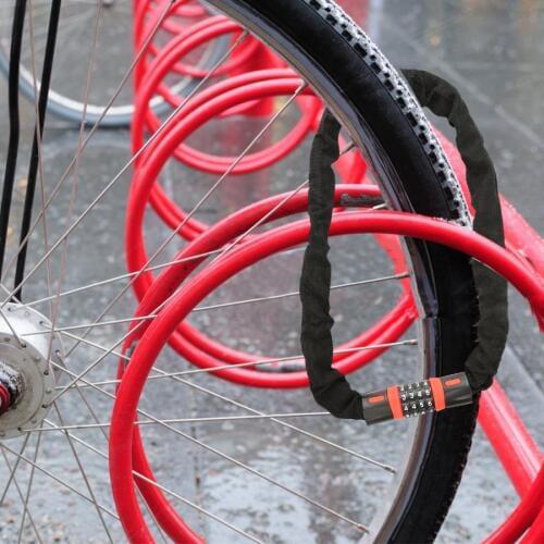 4 Digit Combination Code Lock Anti-theft Steel Chain Lock for Bicycle Glass Door door lock