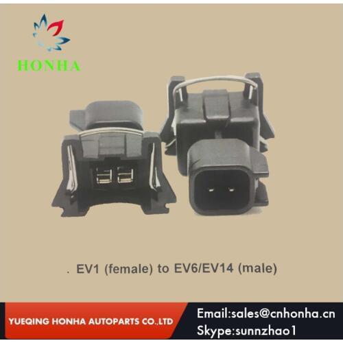 6/10/20/50/100 Fuel Injector Connector EV1 Female to EV6 Male Dual Slot Auto Connector Adapter Car Wireless 2 pin wire connector