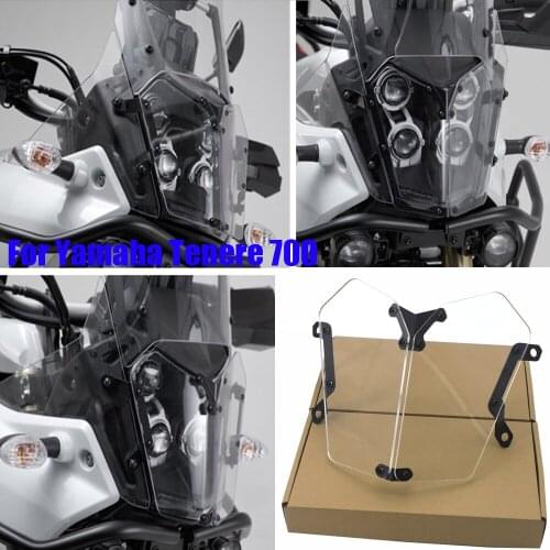 For Yamaha Tenere 700 Tenere700 2019-UP Motorcycle Accessories Acrylic Headlight Protector Guard Lense Cover