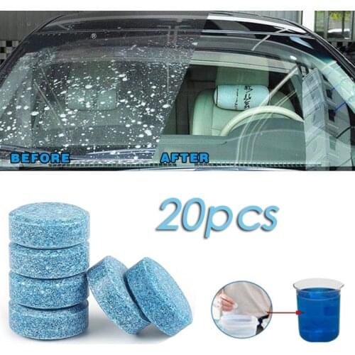 Car Windshield Cleaner Effervescent Tablets Solid Washer Agent Universal Automobile Glass Water Dust Soot Remover