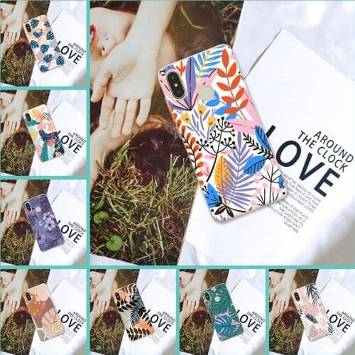 Back Cover For Xiaomi MI A1 A2 Lite Mi5 Mi6 Mi8 Flower Leaf Pretty Silicone Phone Case For Xiaomi Mi 5 5C 5S 5X 6 6X Plus 8 SE