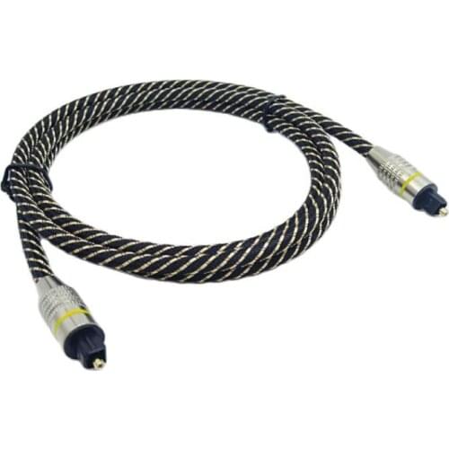 OD6.0 Toslink cable 1M/1.5M/3M/5M male to male optical fiber audio adapter cable braided Toslink extension cable for PC laptop