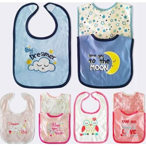 Cotton Baby Bibs Burp Cloth Baby Stuff Cartoon Bibs Reusable Infant Toddler Bib Apron newborn Accessories