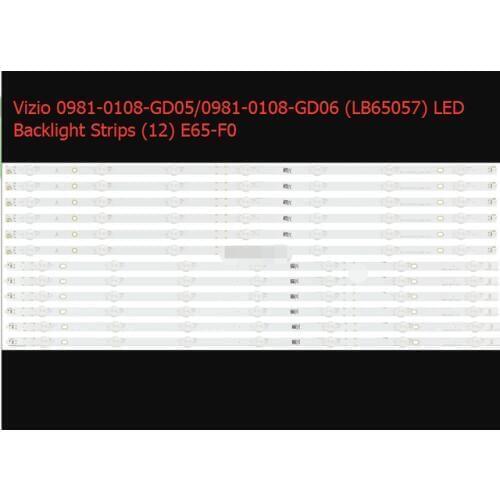 For 65INCH Vizi o 0981-0108-GD05/0981-0108-GD06 (LB65057) LED Backlight Strips (12) E65-F0