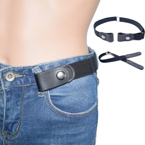 Buckle-Free Belt For Jean Pants,Dresses,No Buckle Stretch Elastic Waist Belt For Women/Men,No Bulge,No Hassle Waist Belt