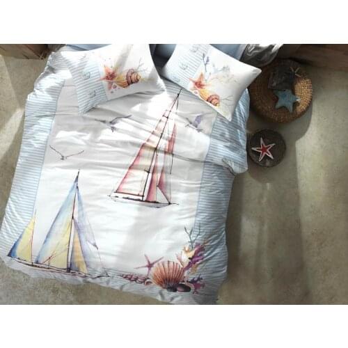 Cottonbox Maritime Yacht Single Double Quilt Cover Set Blue
