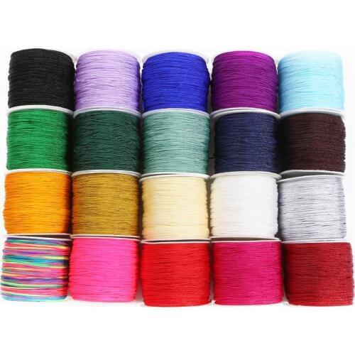 40M 0.8mm Cotton Cord Nylon Cord Thread String For Jewelry Making DIY Tassels Beading Braided Bracelet Chinese Knot Macrame