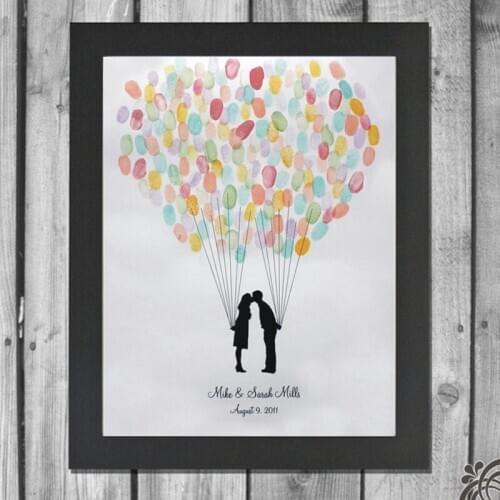 Personality Customized DIY Canvas Decoration Picture Wedding Fingerprint Signature Guest Book Wedding Supplies With Ink Pad