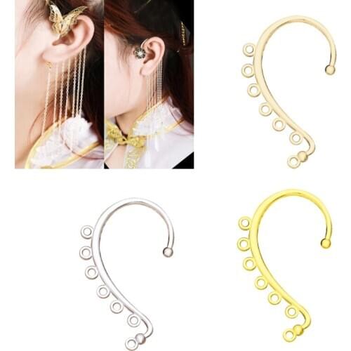 20Pcs Handmade Ear Cuff Wrap Long Chain Tassel Drop Earrings DIY Dangle Ear Crawler Earrings Non-Piercing Jewelry Making