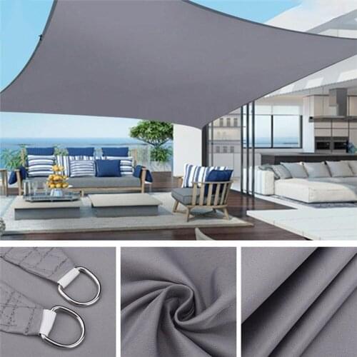 Summer Outdoor Waterproof Anti-UV Shade Canvas Oxford Cloth Sunscreen Rain Cover Garden Courtyard Awning Beach Sun Shade