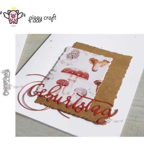 Piggy Craft metal cutting dies cut die mold German birthday letters Scrapbook paper craft knife mould blade punch stencils dies