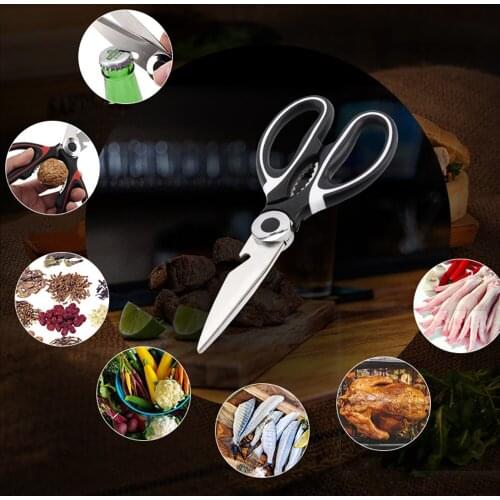 Multifunctional Kitchen Scissors Cutting Knife Kitchen Chef Device Gadget Tools Accessories Meat Chicken Bone Opening Bottle