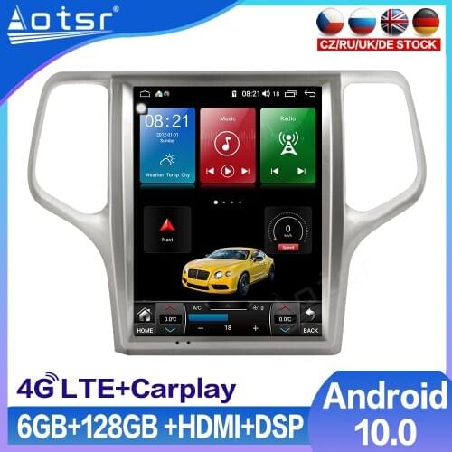 For Jeep Grand Cherokee 2013 - 2019 Android Multimedia Car Radio Player GPS Navigation 6G+128GB Touch Screen Unit Stereo Carplay