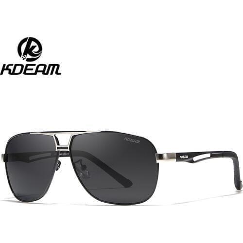 KDEAM Brand Men Aluminum Sunglasses HD Polarized Lens Vintage Eyewear Accessories Fishing Sun Glasses For Men/Women KD8521