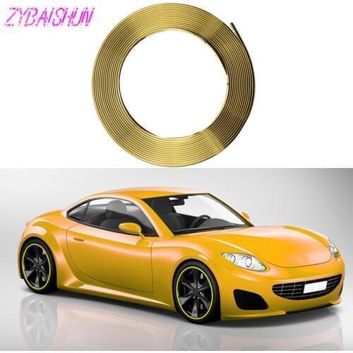8 m car tire rim tire edge shield shiny cool DIY sticker for Skoda Octavia Fabia Rapid Superb Yeti Roomster