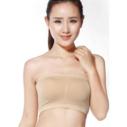 Solid Wireless Full Cup Padded Bras Sexy Lace Embroidery Hollow Out Bra Fashion Tube Tops Women Brassiere Underwears bralette