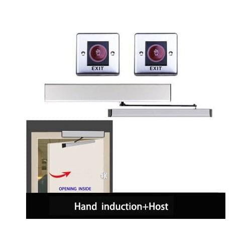 OMATE microwave motion IR sensor Remote control Automatic Swing Door gate Opener single leaf 100kg loading weight kit 2