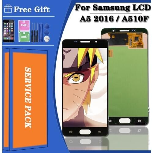 Original 100% Test LCD for Samsung Galaxy A5 2016 A510F A510M A510FD A5100 A510 LCD Display Touch Screen Digitizer Assembly