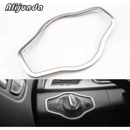Car Headlight Panel Decorative Frame Cover Trim Stainless Steel stripe Interior Molding 3D Sticke for Audi A4 Q5 A5