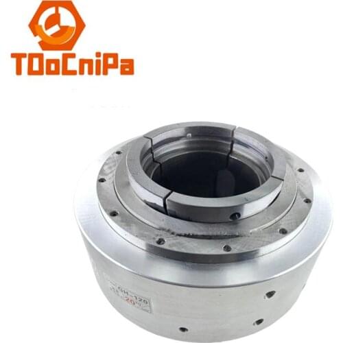 GH70 GH90 GH120 Pneumatic rotating chuck in large through hole vice jaws oil pressure chuck seat for tapping machine