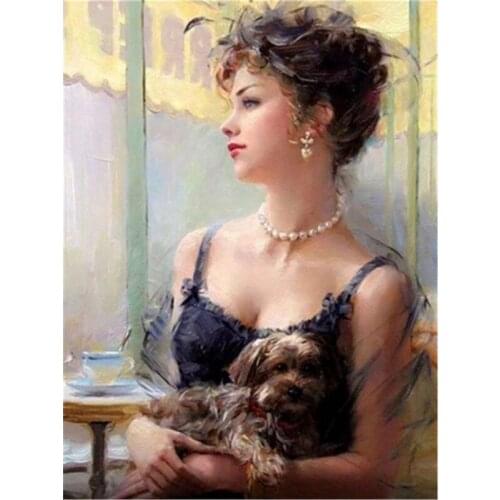 Full Square/Round Diamond Painting New Arrival Sexy Noble Ladies Handmade Gift Beads Embroidery Portrait Home Decor