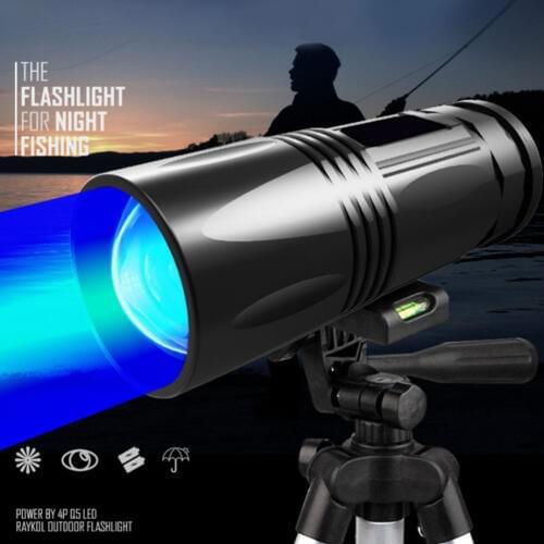 Portable Outdoor Zoomable Night Fishing LED Flashlight Waterproof LED Flashlight USB Rechargeable Light Best Camping Outdoor